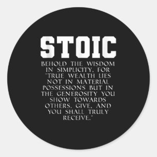 Roman Empire Book Stoic Quote Tank Top Classic Round Sticker