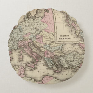 Roman Empire, Greece Round Cushion