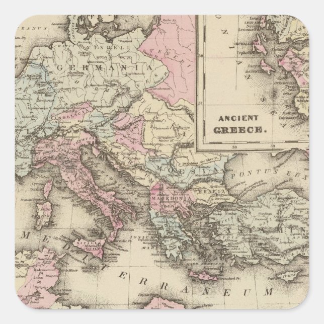 Roman Empire, Greece Square Sticker (Front)