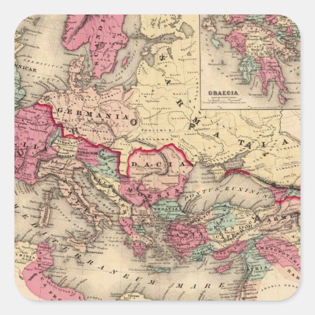 Roman Empire Square Sticker (Front)