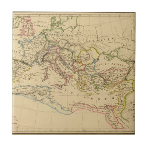 Roman Empire under Constantine and Trajan Ceramic Tile