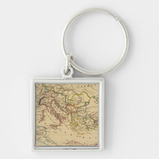 Roman Empire under Constantine and Trajan Key Ring (Front)