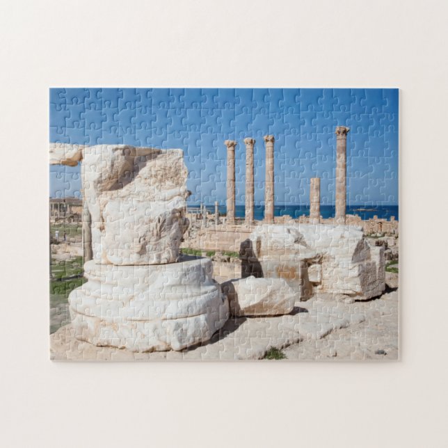 Roman Forum And Remains Of Statue, Sabratha, AZ Jigsaw Puzzle (Horizontal)