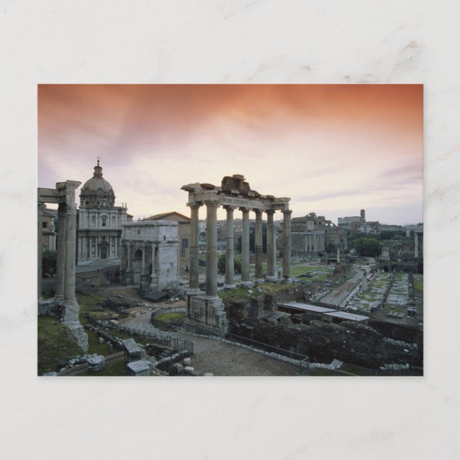 Roman Forum at dawn Postcard (Front)