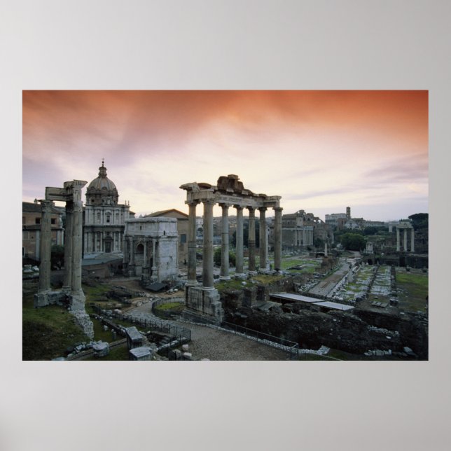 Roman Forum at dawn Poster (Front)