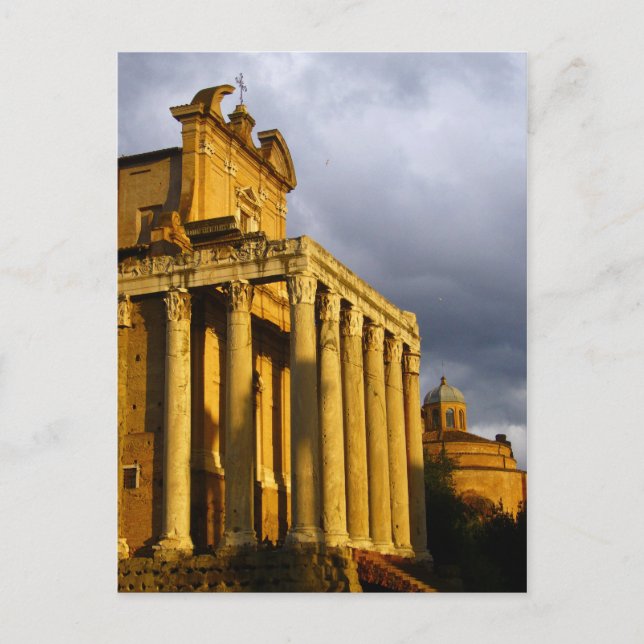 roman forum building postcard (Front)