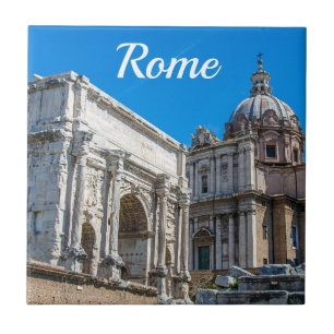 Roman Forum ruins in Rome, Italy Ceramic Tile