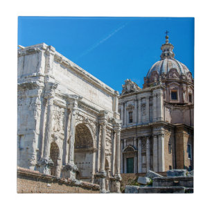 Roman Forum ruins in Rome, Italy Ceramic Tile