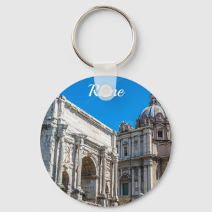 Roman Forum ruins in Rome, Italy Key Ring