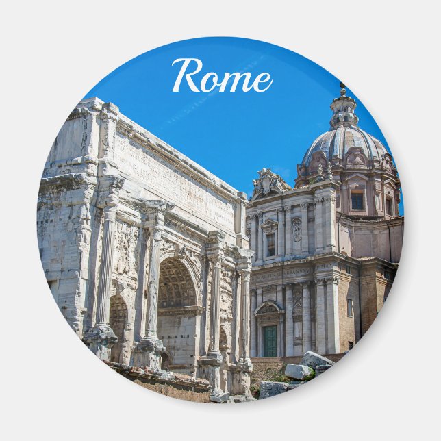 Roman Forum ruins in Rome, Italy Magnet (Front)