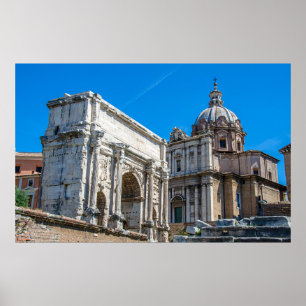 Roman Forum ruins in Rome, Italy Poster