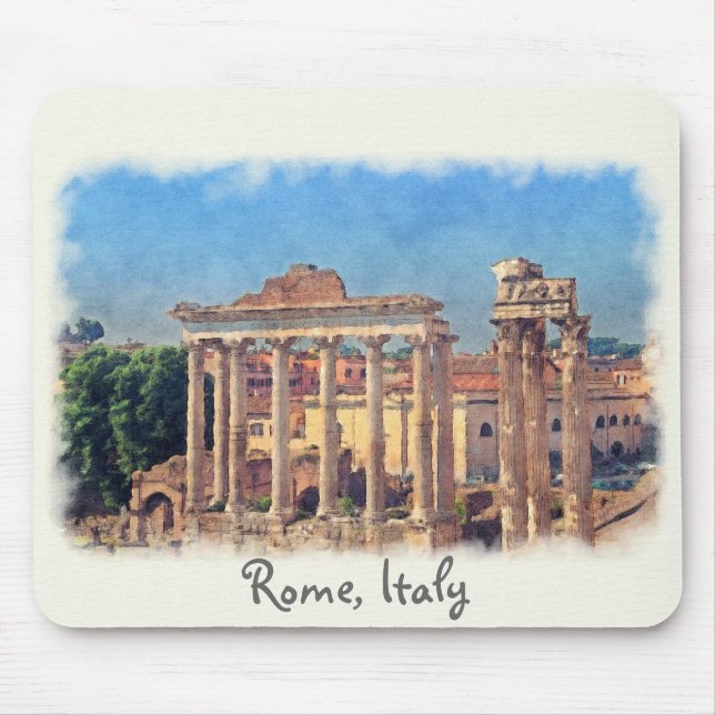 Roman forum ruins Mousepad (Front)