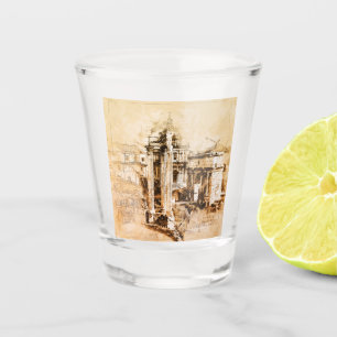 Roman Forum Sketch Shot Glass
