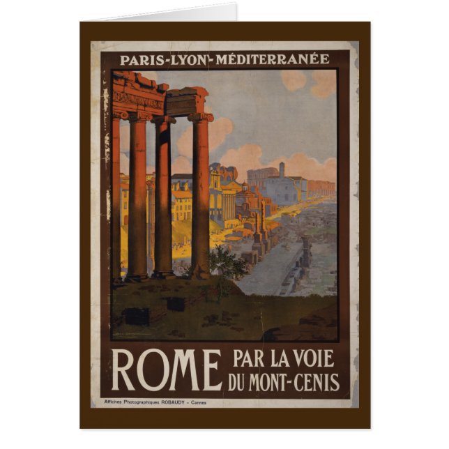 Roman Forum Vintage Travel Advertisement (Front)