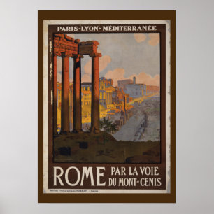 Roman Forum Vintage Travel Advertisement Poster