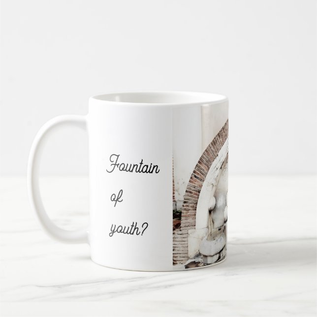 Roman fountain funny quote coffee mug (Left)