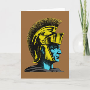 Roman Gladiator Pop Art Portrait Card