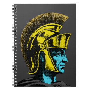 Roman Gladiator Pop Art Portrait Notebook