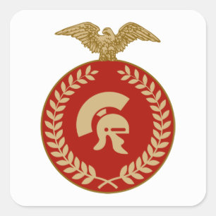 Roman Gladiator Square Sticker