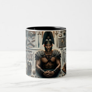 Roman Gladiator Two-Tone Coffee Mug
