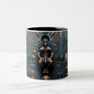 Roman Gladiator Two-Tone Coffee Mug