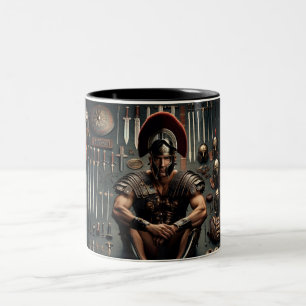 Roman Gladiator Two-Tone Coffee Mug