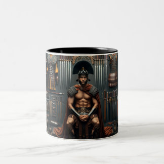 Roman Gladiator Valor Two-Tone Coffee Mug