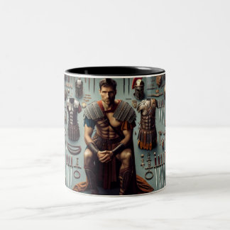 Roman Gladiator Valor Two-Tone Coffee Mug