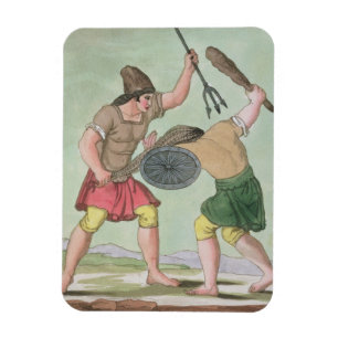 Roman Gladiators, from 'L'Antica Roma', 1825 (colo Magnet