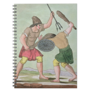Roman Gladiators, from 'L'Antica Roma', 1825 (colo Notebook