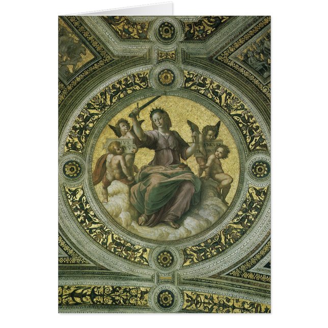 Roman Goddess Justice with Angels by Raphael (Front)