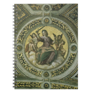 Roman Goddess Justice with Angels by Raphael Notebook