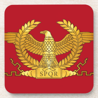 Roman Golden Eagle on Red Coaster