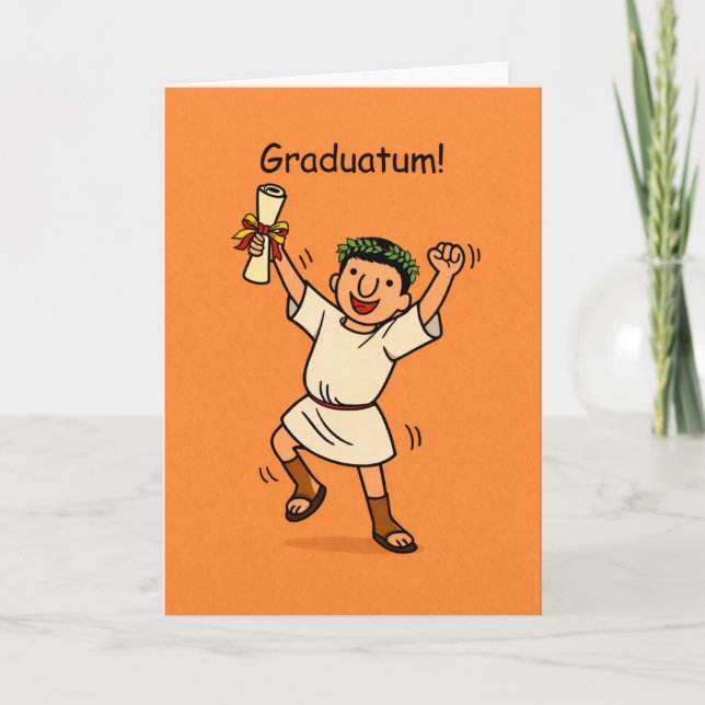 Roman Graduation Collection: “Graduatum!” Card (Front)