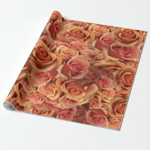 Roman Grenadier Roses Wrapping Paper