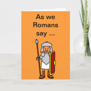 Roman Happy Birthday Greetings Card