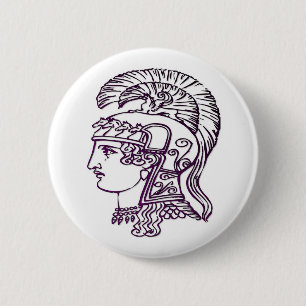 Roman Heads 6 Cm Round Badge
