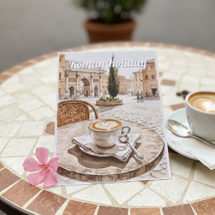 Roman Holiday Café View Postcard