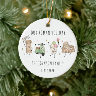 Roman Holiday Personalised Family Trip Ceramic Ornament