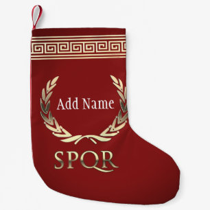 Roman Laurel Wreath Small Christmas Stocking