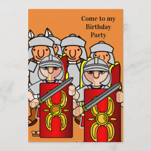 Roman Legion Birthday Party Invitation