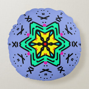 Roman Mandala Art Round Cushion