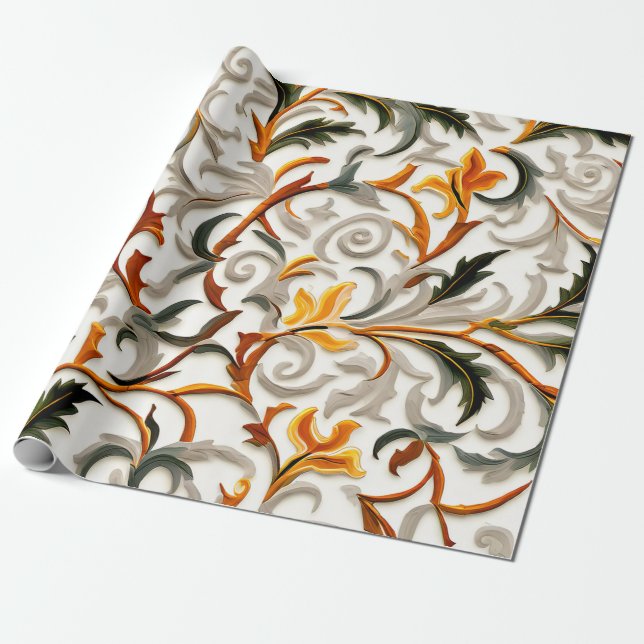 Roman Marble Majesty Wrapping Paper (Unrolled)