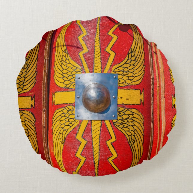 Roman Military Shield - Scutum Round Cushion (Back)