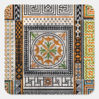 Roman Mosaic Square Sticker