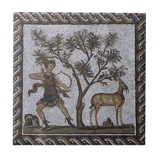 Roman Mosaics Ceramic Tile, Small (4.25" x 4.25") Ceramic Tile (Front)