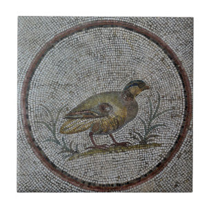Roman Mosaics Ceramic Tile, Small (4.25" x 4.25") Tile