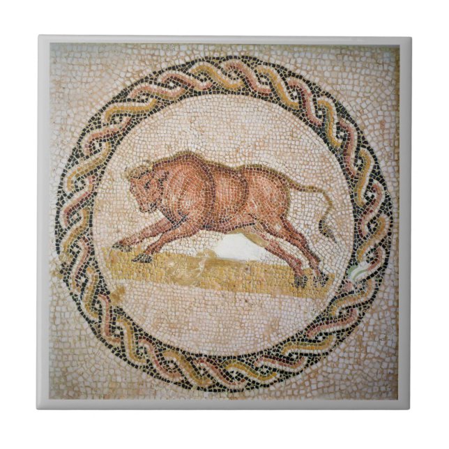 Roman Mosaics Ceramic Tile, Small (4.25" x 4.25") Tile (Front)
