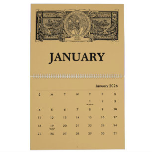 Roman Mythology Art Nouveau Calendar