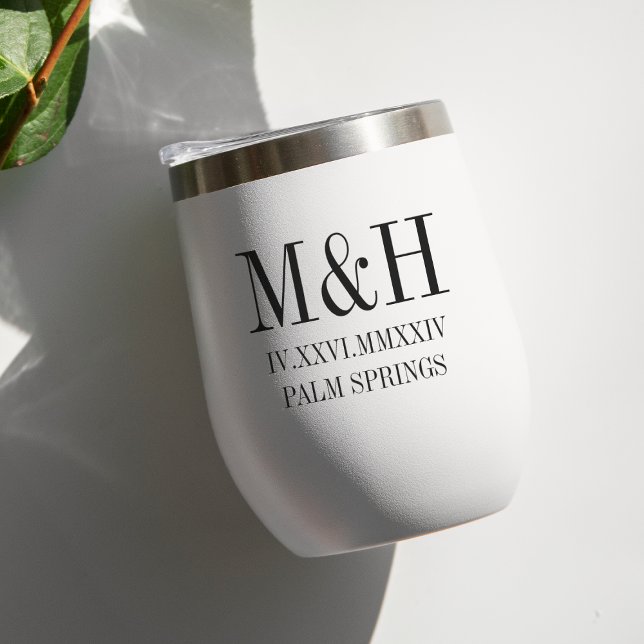 Roman Numeral Date, Initials, City Wedding Favour (Creator Uploaded)